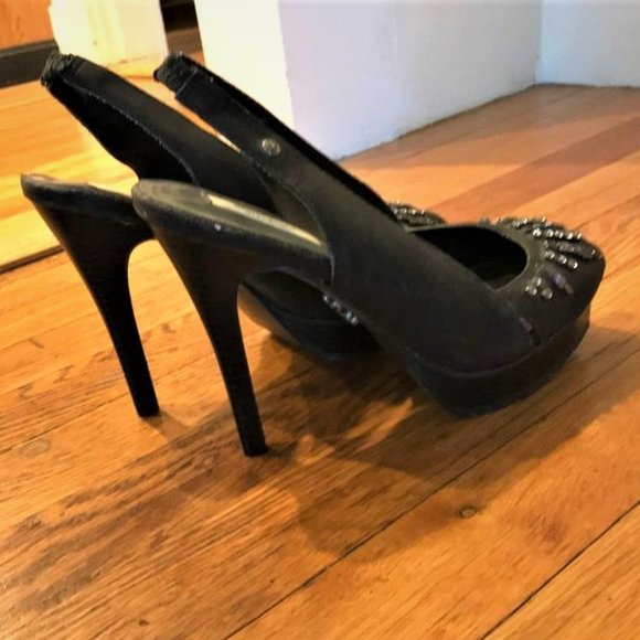 Size 7 Simply Vera Slingback Peep Toe Heels - Picture 5 of 5